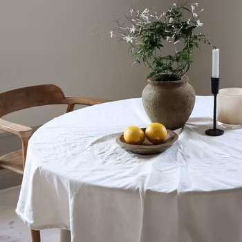 Vide Rund Bordsduk Offwhite