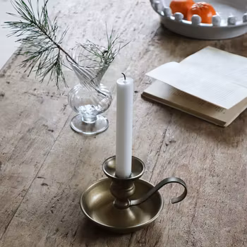 Ljusstake antik mässing - Strömshaga