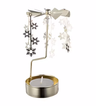 Istind Värmeljushållare änglaspel guld