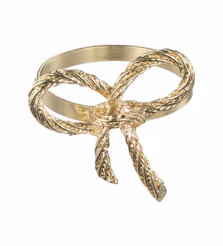 Servettring Rosett Guld