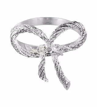 Servettring Rosett Silver