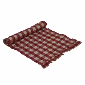 Löpare Rutmönster Röd