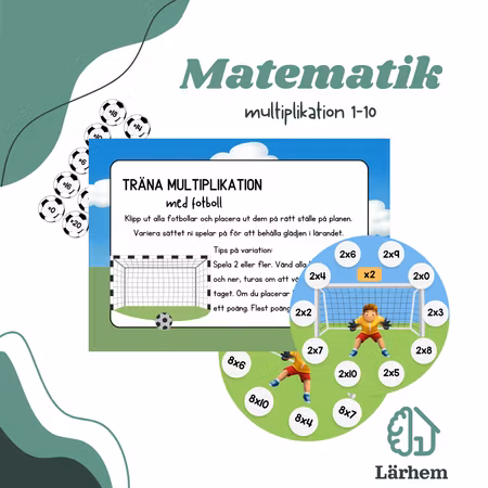 Multiplikation i fotbollstema