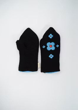 Hulder – Votter i sort/turkis str Voksen/Dame