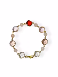 Bijoux Armbånd | Rosa & Rød med Morganitt