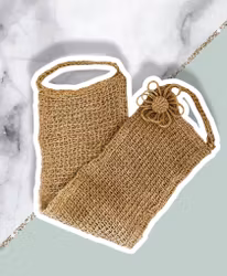 Heklet Skrubbebånd i Jute