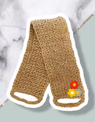 Heklet Skrubbebånd i Jute