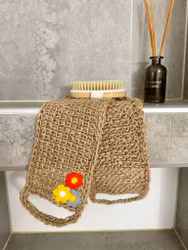 Heklet Skrubbebånd i Jute