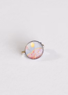 GÅTE - Liten Brosje i Rosa og Lavendel