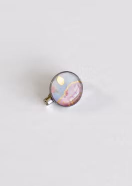 GÅTE - Liten Brosje i Rosa og Lavendel