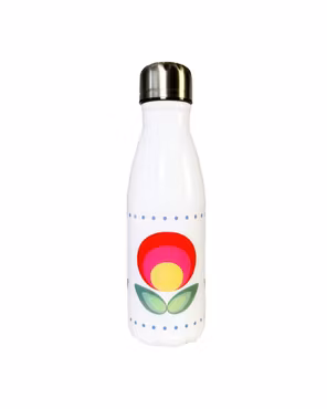 Rød Dahlia Retroinspirert Drikkeflaske 500ml i Aluminium