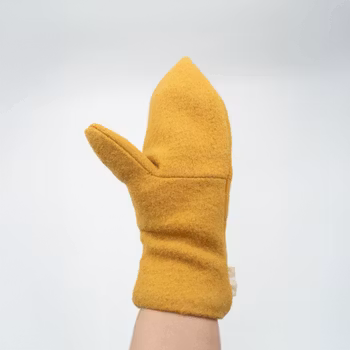 Hulder – Votter i gul/hvit/grå str Dame