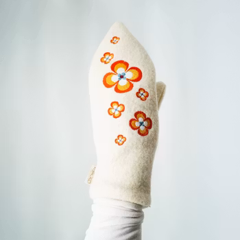 Leik – Votter i hvit/oransje str Dame