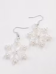 Snø – Snøkrystall øredobber i klar resin