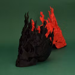 Burning skull