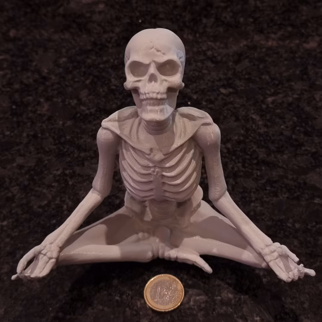 Meditating Skeleton in PLA – Ideal for Spooky Season Decor