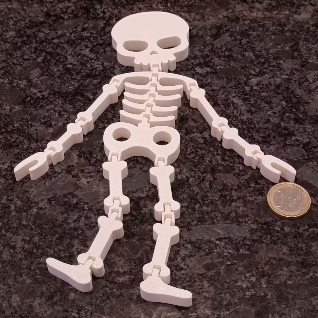 Flexible 3D-Printed Skeleton in PLA – Ideal for Spooky Season