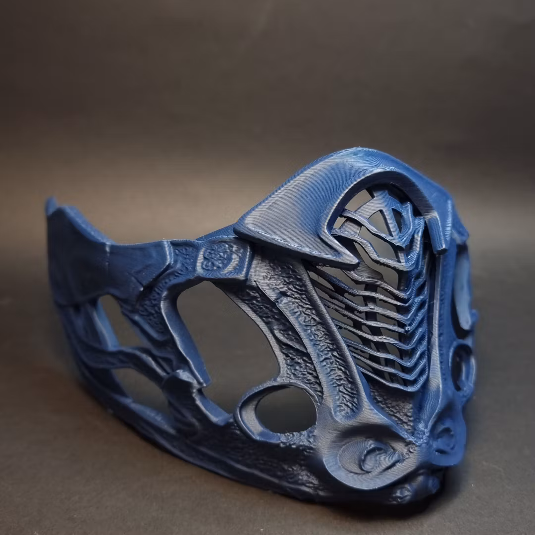 3D-Printed SubZero Cosplay Mask – Mortal Kombat Inspired, PLA Material