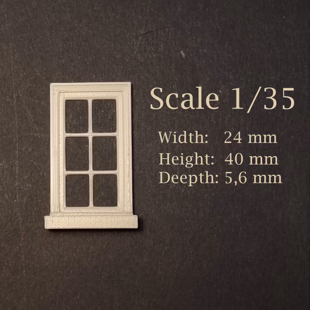 Fönsterset i skala 1/35 - 4 stycken