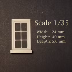 Fönsterset i skala 1/35 - 4 stycken