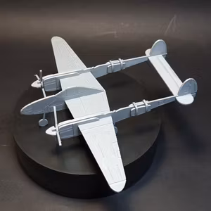 Lockheed P-38 Lightning - 3D-printad enkel byggmodell