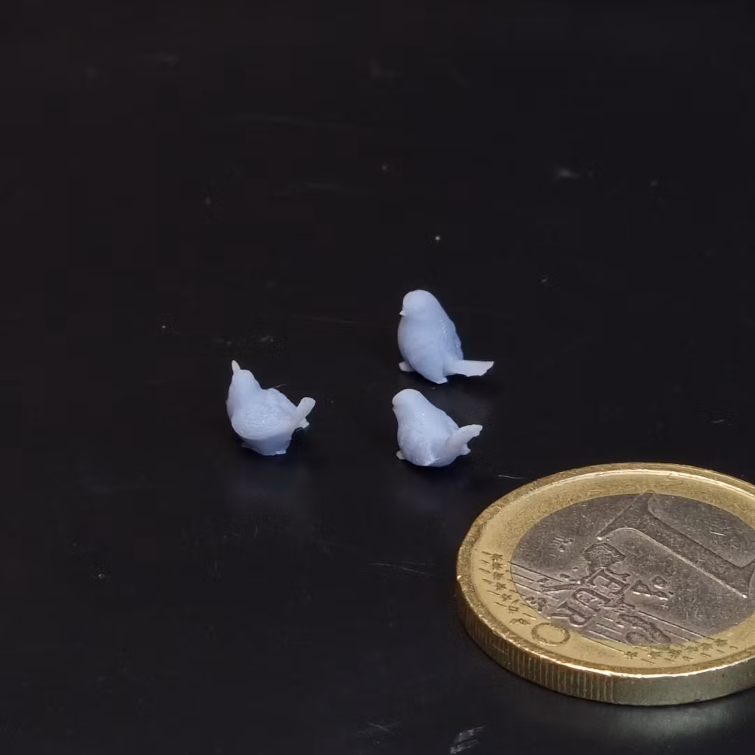 Set med 3 miniatyrfåglar