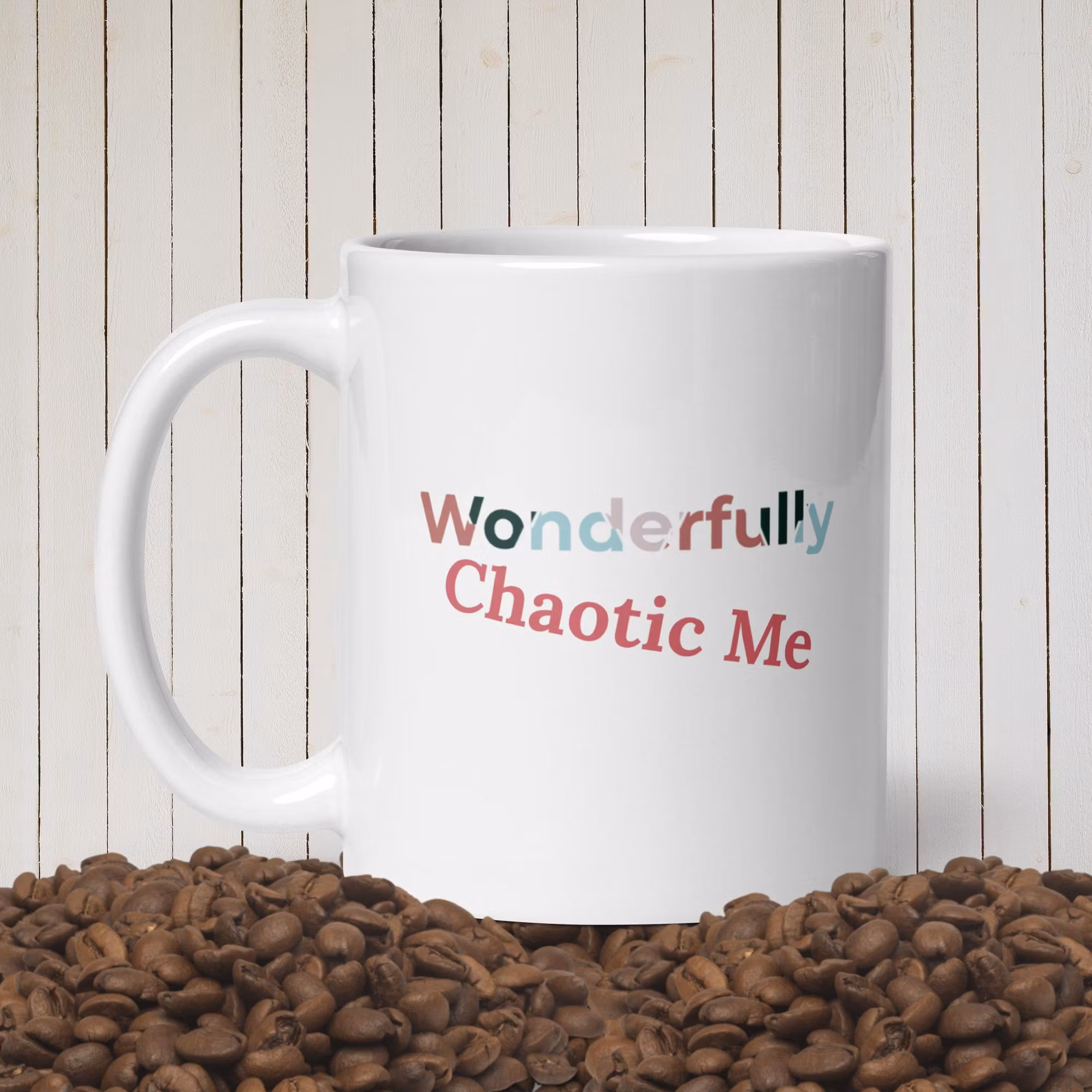 Female Mad Hatter Mug | Whimsical Chaotic Me | Customizable Text | Watercolor Illustration