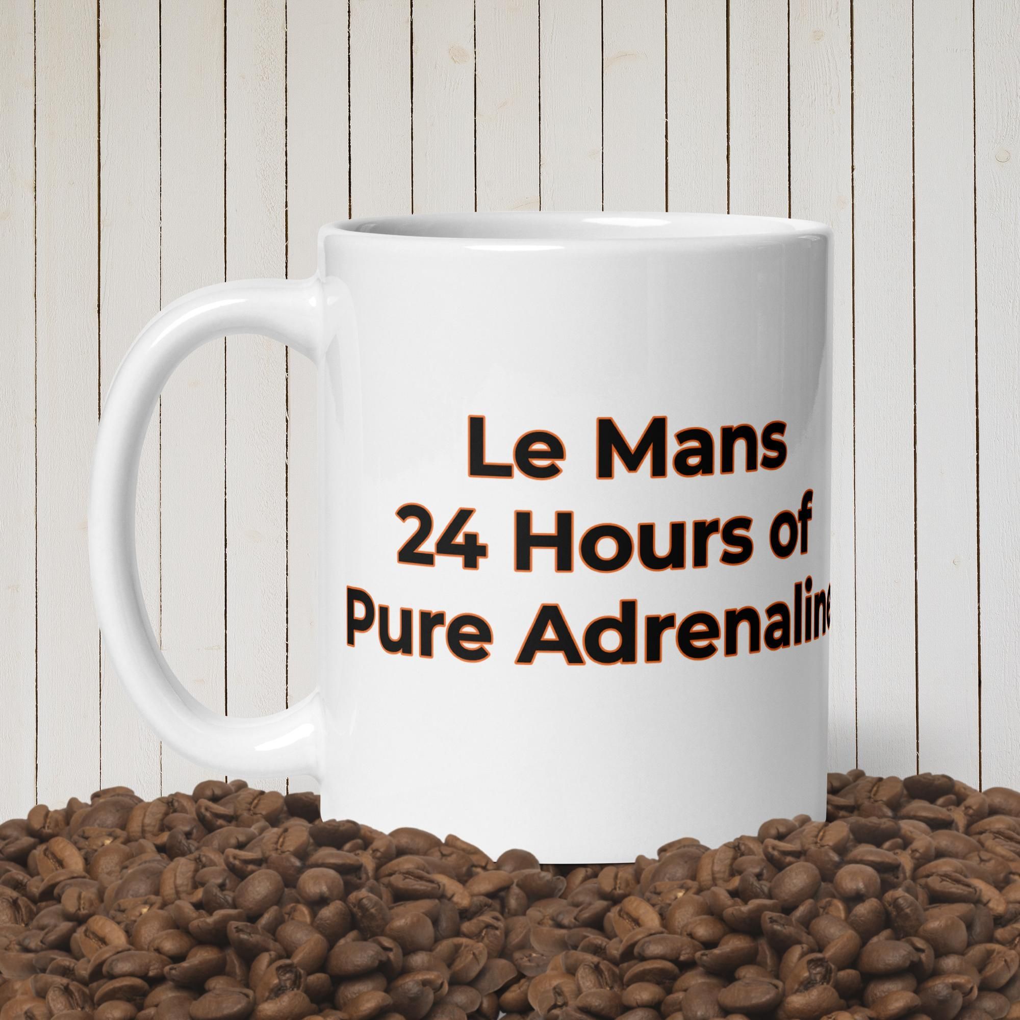 Le Mans 24 Hours Mug | Pure Adrenaline Design | Customizable Text | Perfect for Motorsport Fans