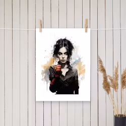 Kvinnlig Edward Scissorhand inspirerad poster