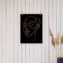 Abstrakt kvinnligt ansikte poster