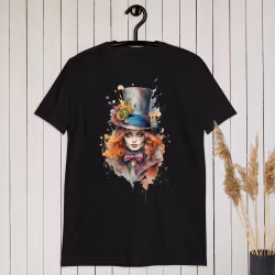 Kvinnlig Galna Hattmakare inspirerad T-shirt