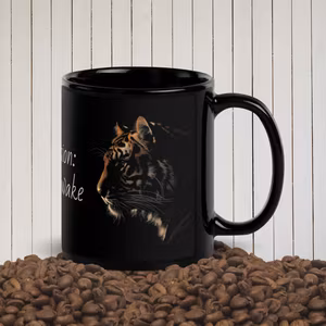 Tiger silhuett - One mission: Stay awake mugg