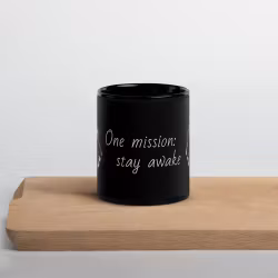 Tiger silhuett - One mission: Stay awake mugg