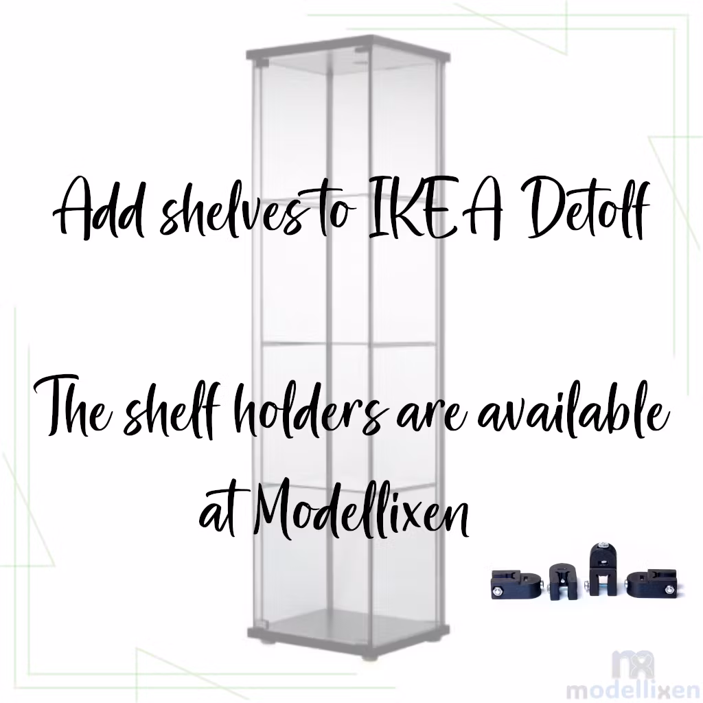 Set of 4 IKEA Detolf Shelf Holders with Screws and Nuts