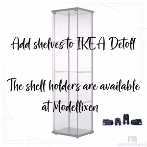 IKEA Detolf-hyllhållare - set med 4 hållare inkl. skruvar och muttrar