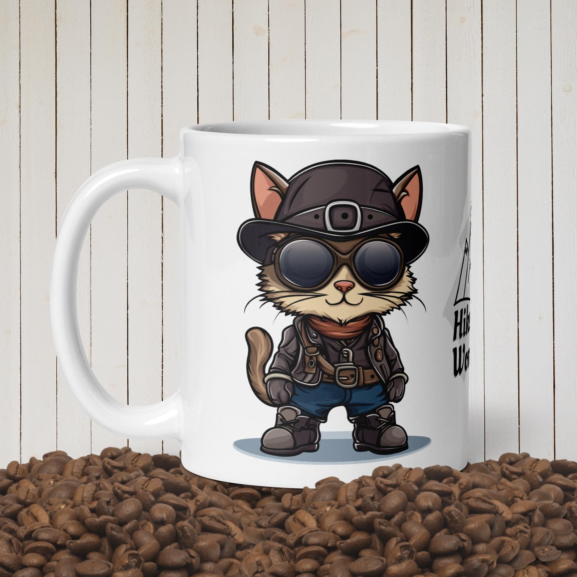 Tiny Looter Cat Mug - Hike More - Worry Less