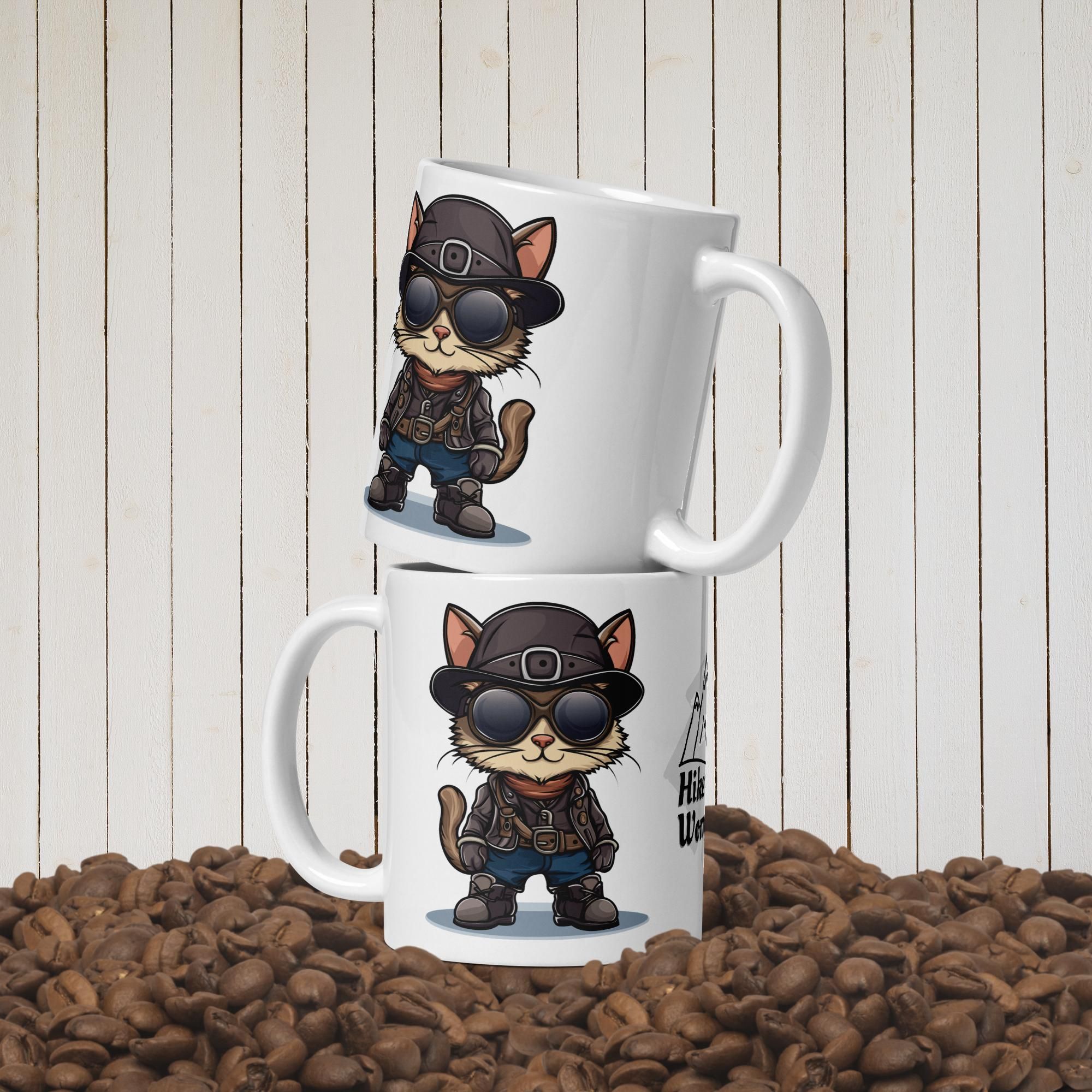 Tiny Looter Cat Mug - Hike More - Worry Less