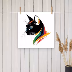 Cat Art Poster
