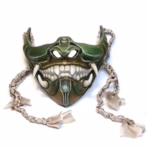 Handgjord Oni Mask - Japansk demonmask
