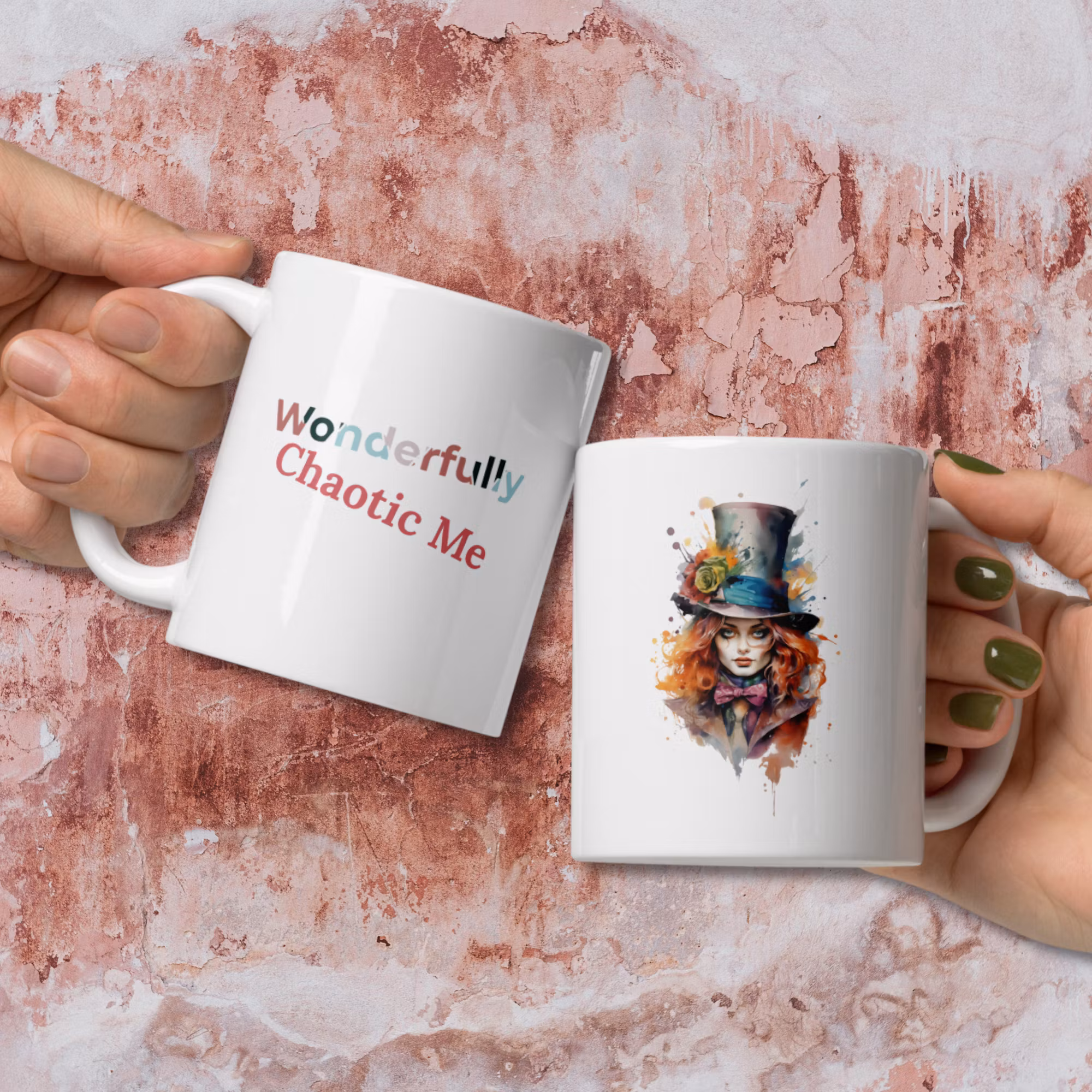 Kvinnlig Galna Hattmakare - Whimsical Chaotic Me mugg