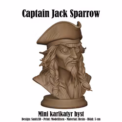 Karikatyrbyst: Captain Jack Sparrow