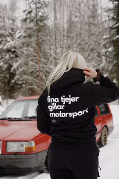 Fina Tjejer Gillar Motorsport Hoodie