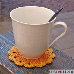 CURRYBLOMMA virkat glasunderlägg/coaster