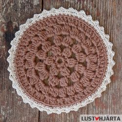 KVARNEN virkat glasunderlägg/coaster