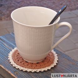 KVARNEN virkat glasunderlägg/coaster