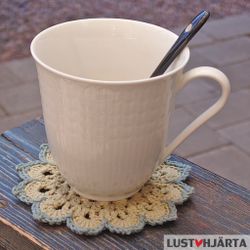 SJÖSTJÄRNA virkat glasunderlägg/coaster