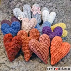 Virkat hjärta - bomull