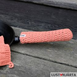 Virkat handtagsskydd stekpanna - 100% återvunnen bomull