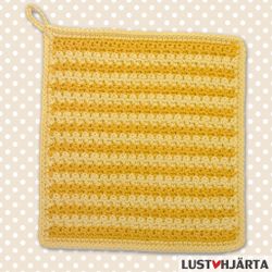 Randig virkad disktrasa - 50% bambu 50% bomull
