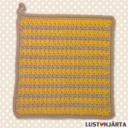 Randig virkad disktrasa - 50% bambu 50% bomull